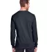Fruit of the Loom IC47LSR Unisex Iconic Long Sleev Black Ink Heather back view