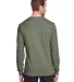 Fruit of the Loom IC47LSR Unisex Iconic Long Sleev Military Green Heather back view