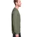 Fruit of the Loom IC47LSR Unisex Iconic Long Sleev Military Green Heather side view