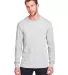 Fruit of the Loom IC47LSR Unisex Iconic Long Sleev Oatmeal Heather front view