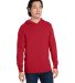 Fruit of the Loom 4930LSH HD Cotton™ Jersey Hood True Red front view