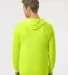 Fruit of the Loom 4930LSH HD Cotton™ Jersey Hood Safety Green back view