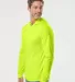 Fruit of the Loom 4930LSH HD Cotton™ Jersey Hood Safety Green side view