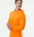 Fruit of the Loom 4930LSH HD Cotton™ Jersey Hood Safety Orange side view