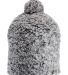 J America 5006 Epic Sherpa Knit Beanie Black Heather front view