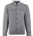 J America 8889 Quilted Jersey Shirt Jac Charcoal Heather front view