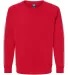 J America 8641 Rival Fleece Crewneck Sweatshirt Red front view