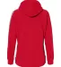 J America 8642 Women's Rival Fleece Hooded Sweatsh Red back view
