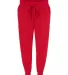 J America 8643 Women's Rival Fleece Joggers in Red front view