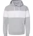 J America 8644 Varsity Fleece Colorblocked Hooded  Oxford front view