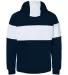 J America 8644 Varsity Fleece Colorblocked Hooded  Navy back view