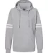J America 8645 Women's Varsity Fleece Piped Hooded Oxford front view