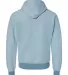 J America 8709 Flip Side Fleece Hooded Pullover Chambray Heather back view