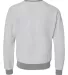 J America 8710 Flip Side Fleece Crewneck Pullover Grey Heather back view