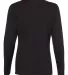 Hanes S04LS Nano-T® Women’s Long Sleeve Scoopne Black back view