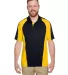 Harriton M385 Men's Advantage Snag Protection Plus BLK/ S YL/ DK CH front view