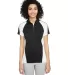 Harriton M385W Ladies' Advantage Snag Protection P BLK/ WHT/ D CHRC front view