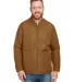 Harriton M715 Adult Dockside Insulated Utility Jac DUCK BROWN front view