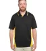 Harriton M386T Men's Tall Flash Snag Protection Pl BLACK/ SNRY YLLW front view