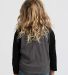 Tultex 245Y - Youth Raglan Tee in Heather charcoal/ black back view