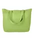BAGedge BE102 Cotton Twill Horizontal Shopper in Lime front view