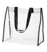 BAGedge BE252 Clear PVC Tote in Black front view