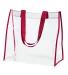 BAGedge BE252 Clear PVC Tote in Red front view