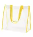 BAGedge BE252 Clear PVC Tote in Yellow front view