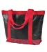BAGedge BE254 All-Weather Tote BLACK/ RED front view