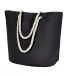 BAGedge BE256 Polyester Canvas Rope Tote BLACK front view