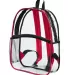 BAGedge BE259 Clear PVC Backpack RED front view