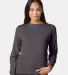 Alternative Apparel 9903CT Women's Washed Terry Th DARK GREY front view