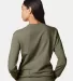 Alternative Apparel 9903CT Women's Washed Terry Th MILITARY back view