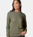 Alternative Apparel 9903CT Women's Washed Terry Th MILITARY front view