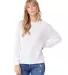 Alternative Apparel 9903CT Women's Washed Terry Th WHITE front view
