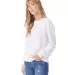 Alternative Apparel 9903CT Women's Washed Terry Th WHITE side view