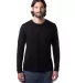 Alternative Apparel 1170 Cotton Jersey Long Sleeve BLACK front view