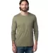 Alternative Apparel 1170 Cotton Jersey Long Sleeve MILITARY front view
