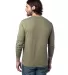 Alternative Apparel 1170 Cotton Jersey Long Sleeve MILITARY back view