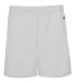 Badger Sportswear 4146 B-Core 5" Pocketed Shorts in Silver front view