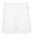 Badger Sportswear 4146 B-Core 5" Pocketed Shorts in White front view