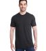 Bayside Apparel 5710 USA-Made Triblend Crew in Tri black front view