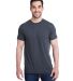 Bayside Apparel 5710 USA-Made Triblend Crew in Tri navy front view