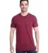 Bayside Apparel 5710 USA-Made Triblend Crew Tri Cranberry front view