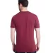 Bayside Apparel 5710 USA-Made Triblend Crew Tri Cranberry back view