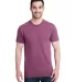 Bayside Apparel 5710 USA-Made Triblend Crew Tri Maroon front view