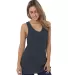 Bayside Apparel 5820 USA-Made Triblend Women's Tan Tri Charcoal front view