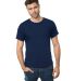 Bayside Apparel 9500 Unisex Fine Jersey Crew Tee in Navy front view