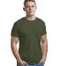 Bayside Apparel 9500 Unisex Fine Jersey Crew Tee in Military green front view