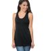Bayside Apparel 9600 Women's Triblend Racerback Ta in Tri charcoal front view